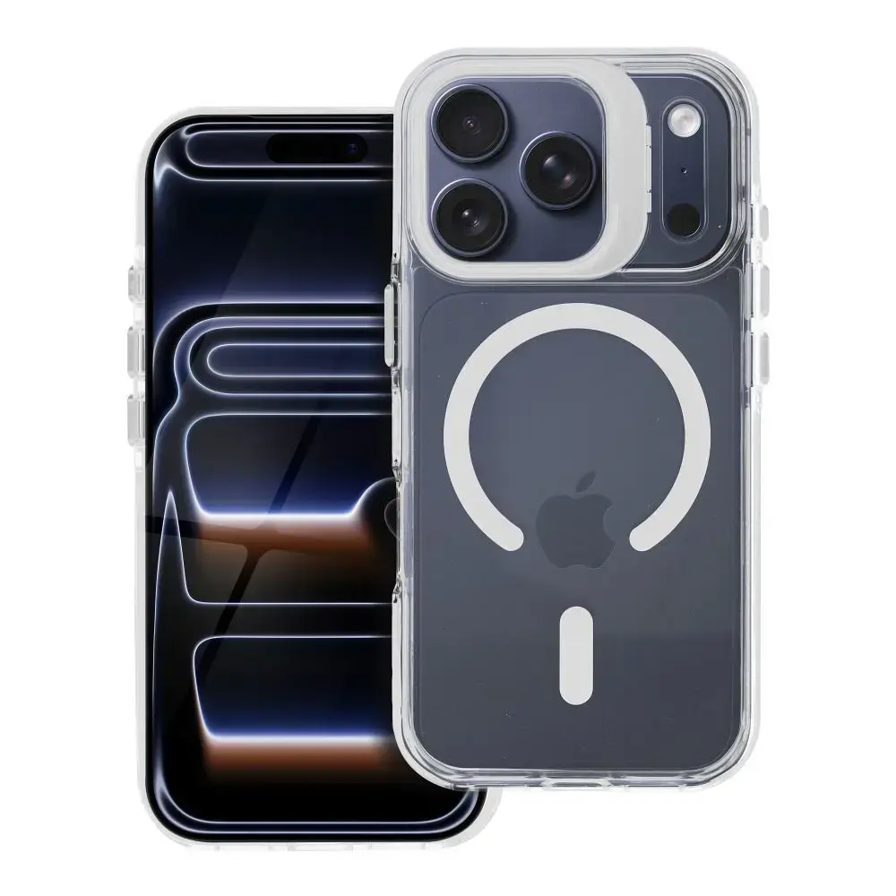 Lens Mag telefono dėklas su MagSafe palaikymu iPhone 17 Pro | iPhone 18 Pro baltas (su kameros apsauga)