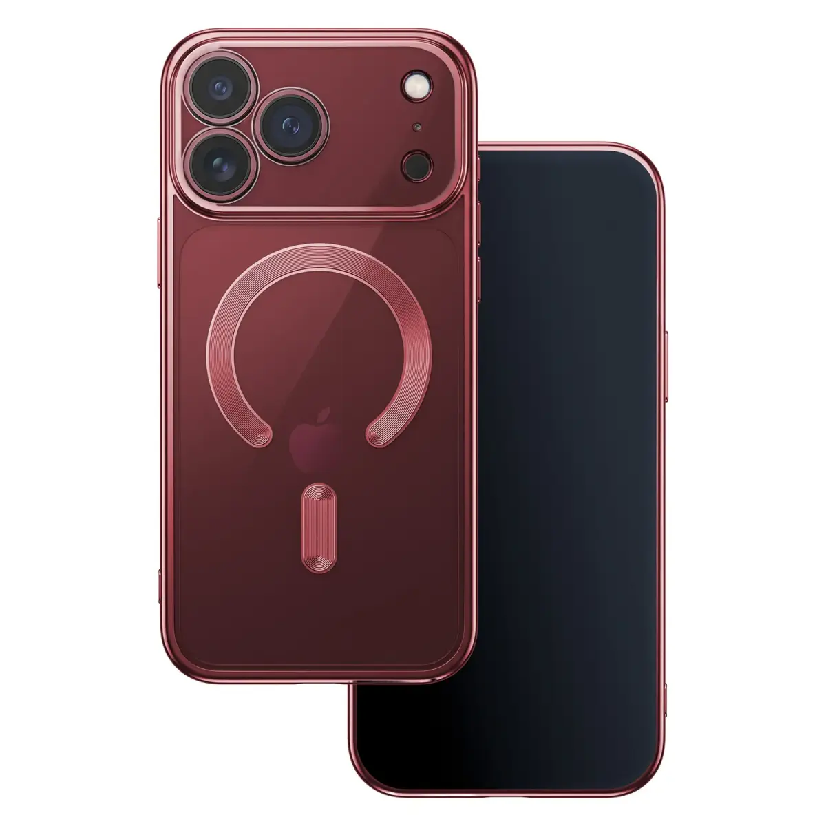Color Chrome Mag case for iPhone 17 Pro 6,3" / 18 Pro 6,3" dark cherry
