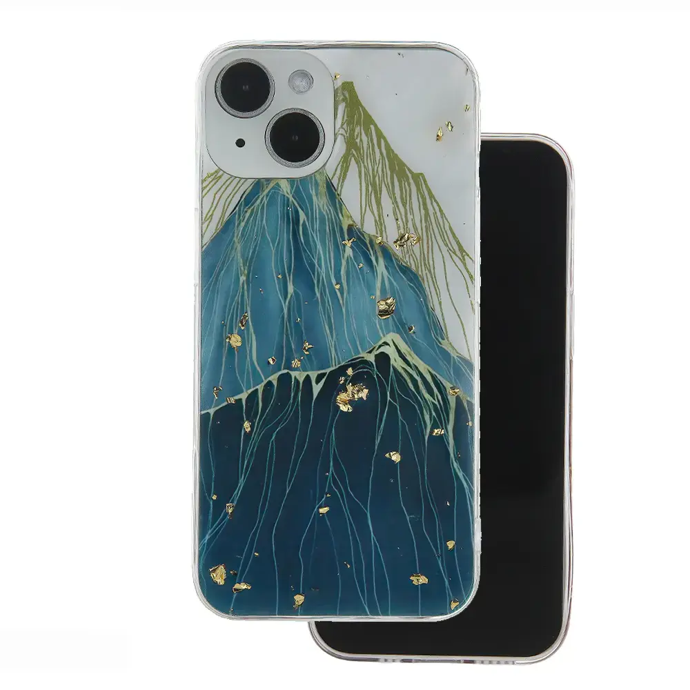 Fusion Gold Glam silicone phone case for Samsung Galaxy S24 (S921) multicolor (Mountain)
