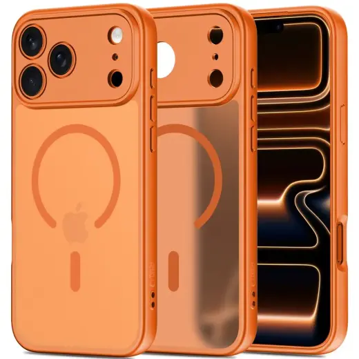 Tech-Protect BasicMag phone case with MagSafe support for Apple iPhone 17 Pro Max orange