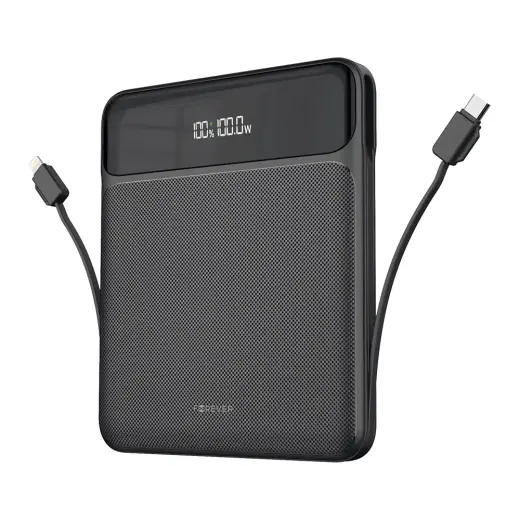 Forever TB-200 ārējais akumulators (powerbank) | 20000 mAh | 100W | USB-C, USB-A | melns
