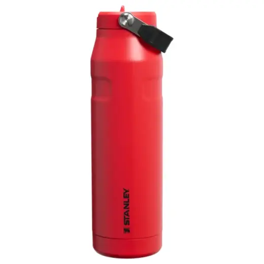Termopudele ar salmiņu The IceFlow Bottle Flip Straw 2.0 1,06L  tumši sarkana 2.0