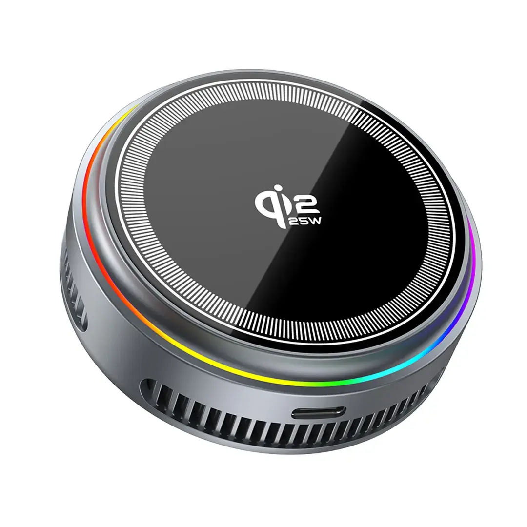 XO CX043 bezvadu lādētājs | Qi 2.2 | Saderīgs ar MagSafe | 25W | pelēks