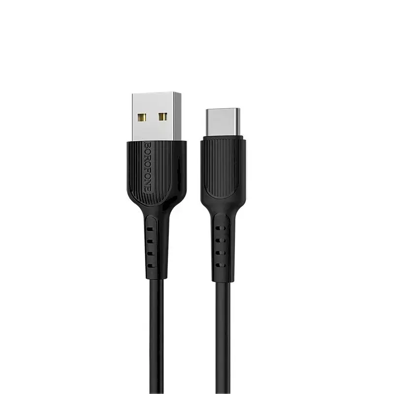 Borofone X16 datu pārraides un uzlādes vads | USB-C | 12W | 1m | melns