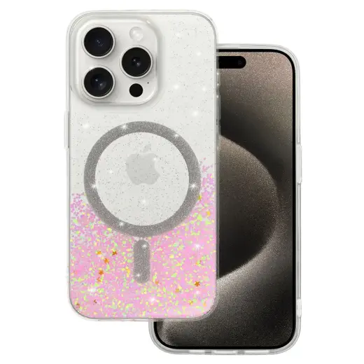 Tel Protect Moonlite Magsafe Case for Samsung Galaxy S24 pink clear