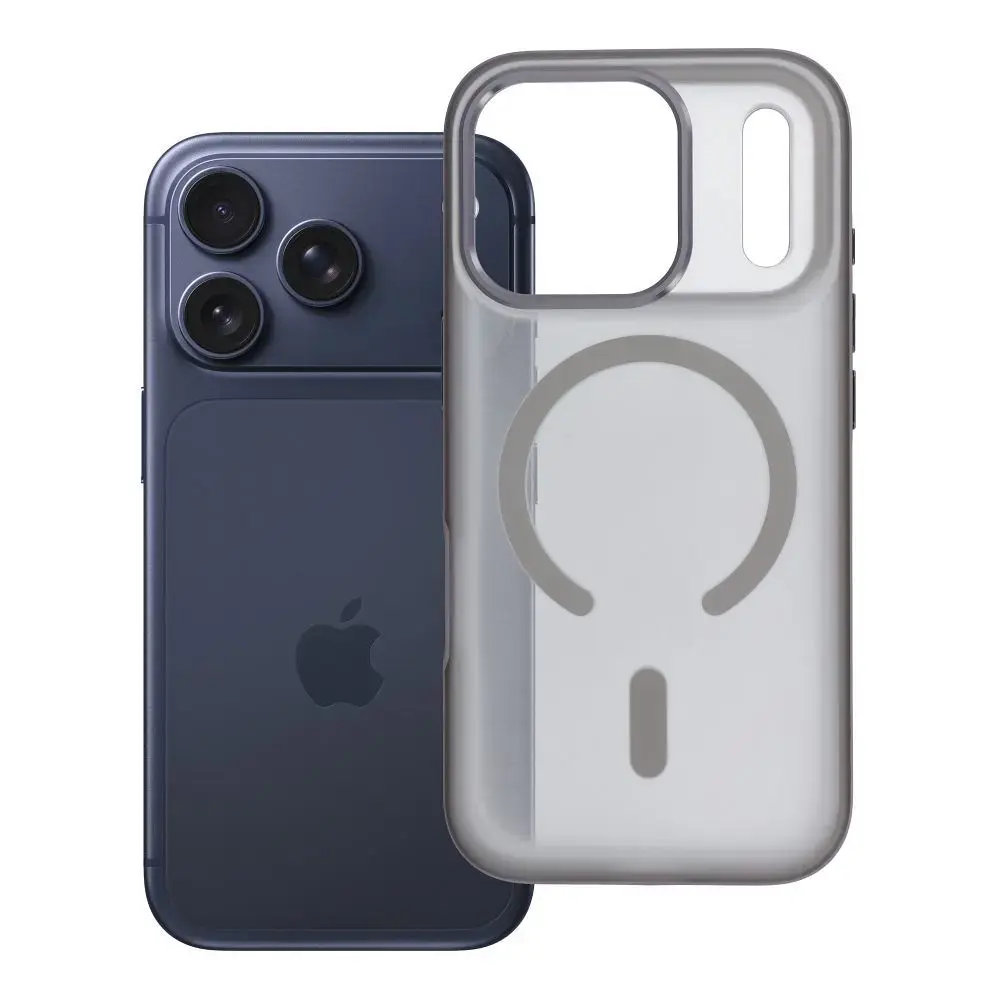 Case for iPhone 17 Pro / 18 Pro Flexline Mag Cover compatible with MagSafe gray
