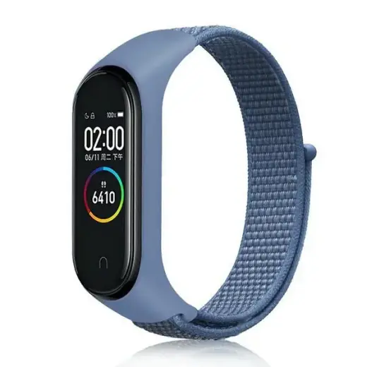 Beline viedpulksteņa siksniņa priekš Xiaomi Mi Band 3/4/5/6/7 | neilons | zila