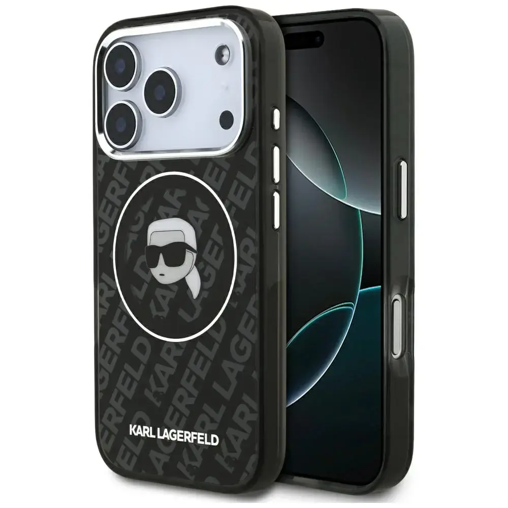 Karl Lagerfeld IML Karl Head Logo phone case with MagSafe support for iPhone 17 Pro black