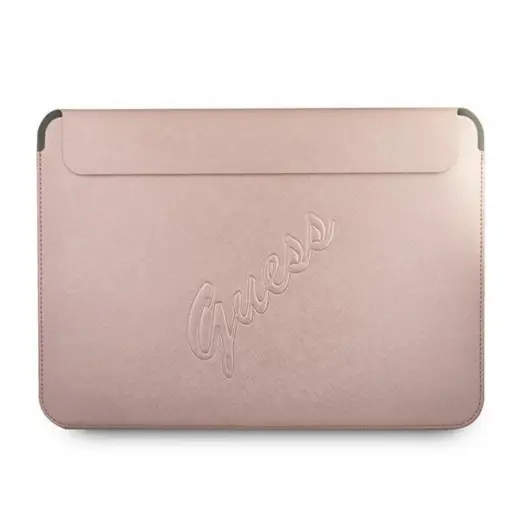 Guess Saffiano Script portatīvā datora maciņš 13" rozā