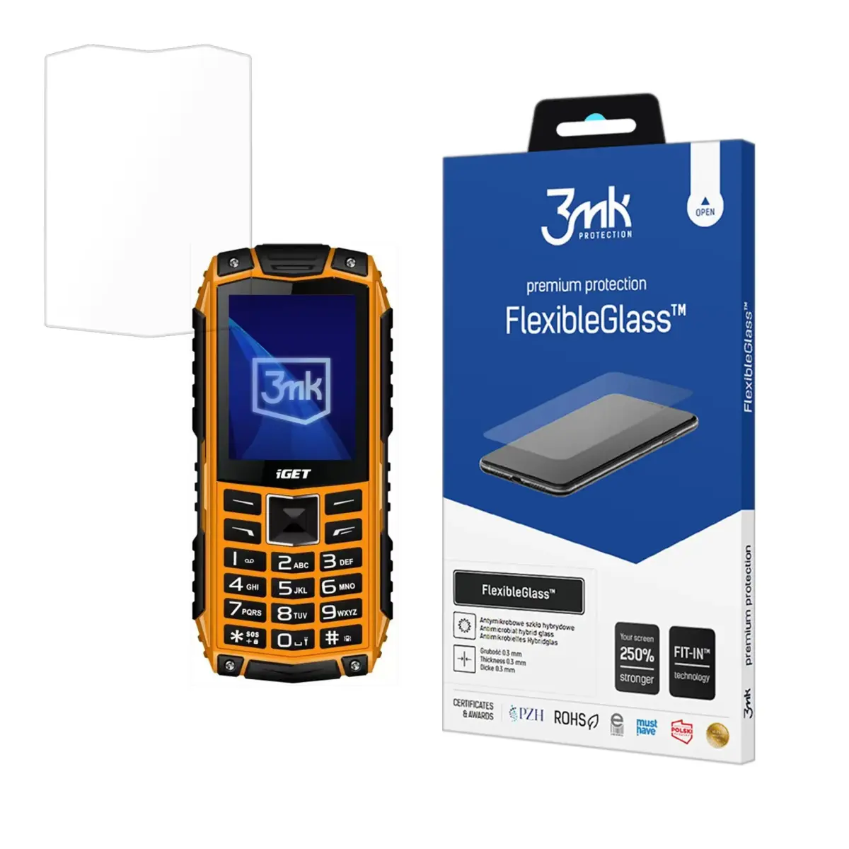 iGET Defender D10 - 3mk FlexibleGlass