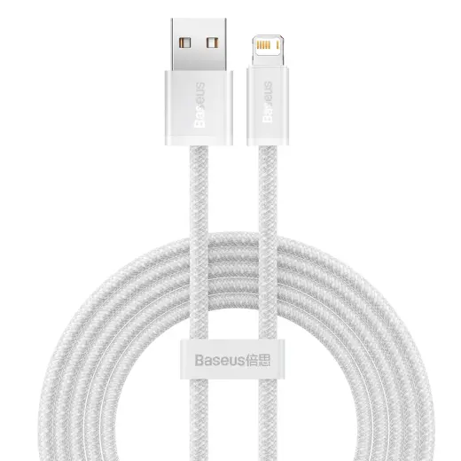 Baseus Dynamic datu pārraides un uzlādes vads | USB-A uz Lightning | 12W | 2m | balts