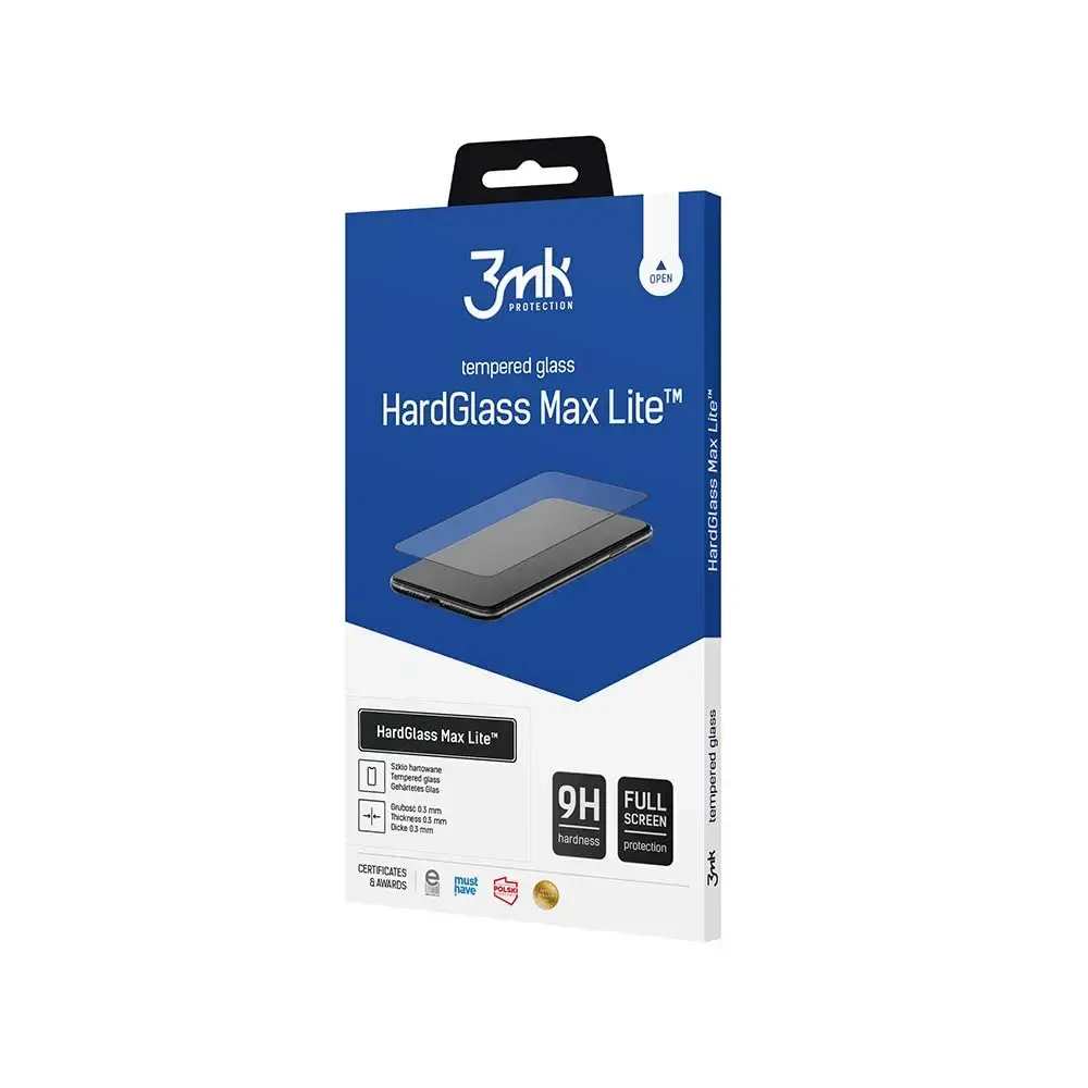 3MK HardGlass Max Lite Sam A14 black, Fullscreen Glass Lite