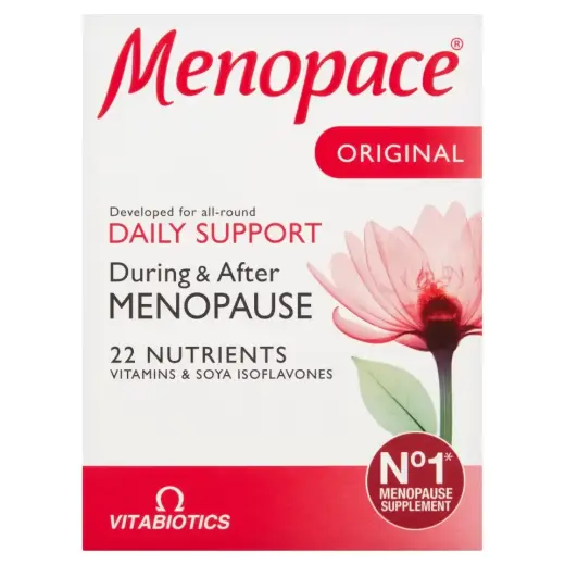 Vitabiotics, Menopace Original, Uzturvielas, Vispārējs atbalsts menopauzes laikā, Vitamīni