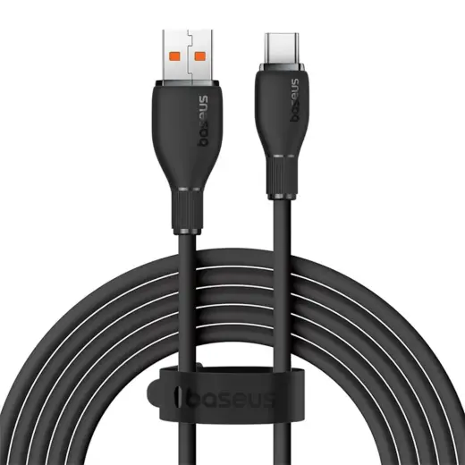 Baseus Pudding Series datu pārraides un uzlādes vads | USB-A uz USB-C | 100W | 2m | melns
