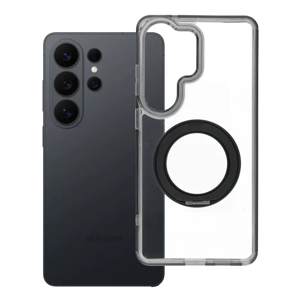 Frame Circle Stand telefono dėklas su stovu ir MagSafe palaikymu Samsung Galaxy S26 Ultra (S948) juodas