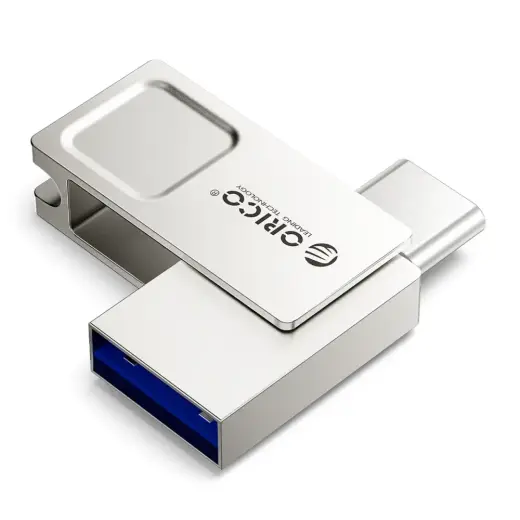 Orico U301 128GB USB-A USB-C USB 3.2 Gen 1 Pendrive - Silver