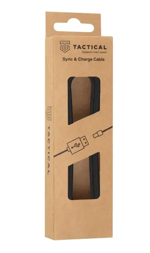 Tactical Smooth Thread datu pārraides un uzlādes vads | USB-C uz USB-C | 0.3m | melns