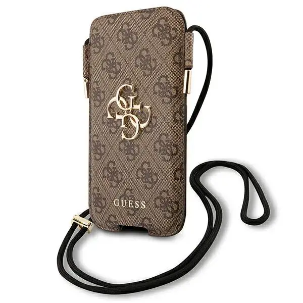 Guess GUHCP12L4GPSBR universal phone case for 6,7" devices brown