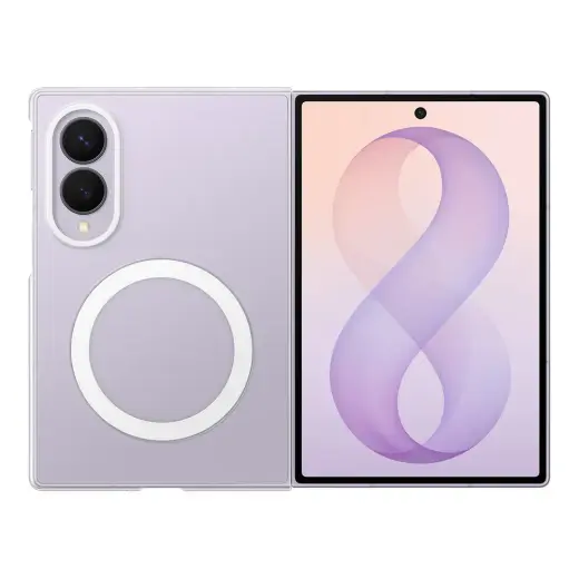 Samsung Clear Magnet чехол с поддержкой MagSafe для телефона Samsung Galaxy Z Fold 8 (F971) прозрачный (защитная плёнка в комплекте)