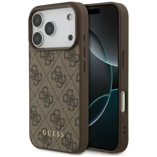 Guess 4G Classic maciņš telefonam iPhone 18 Pro | iPhone 17 Pro brūns