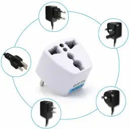 Fusion lādētāja adapteris UK | US | AU | CH -> ES (220V) balts