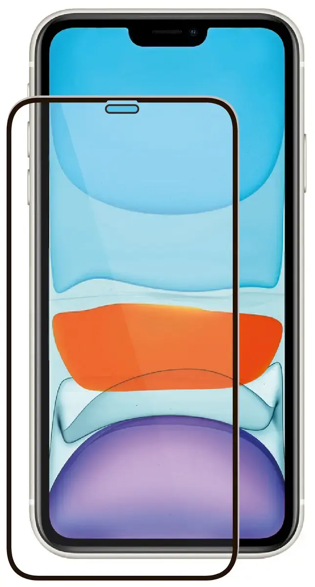 Fusion 5D pilnai dengiantis grūdintas stiklas telefonui iPhone 13 Mini, juodas