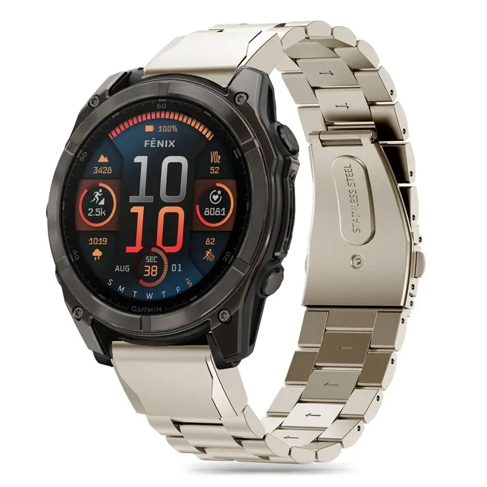 Tech-Protect Stainless nutikella rihm Garmin Fenix 5X/5X Plus/6X/6X Pro/7X/8 (51 mm) jaoks | roostevaba teras | hall