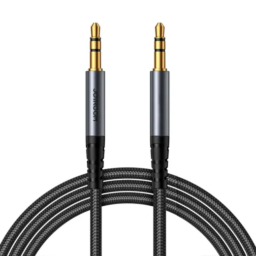 Joyroom stereo audio kabelis AUX 3,5 mm mini jack 1,2 m melns (SY-A08)