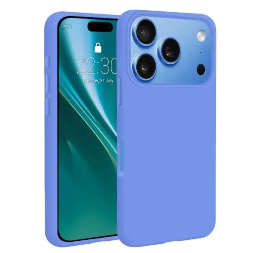 Etteri Silicone чехол с поддержкой MagSafe для телефона iPhone 17 Pro Max | iPhone 18 Pro Max синий