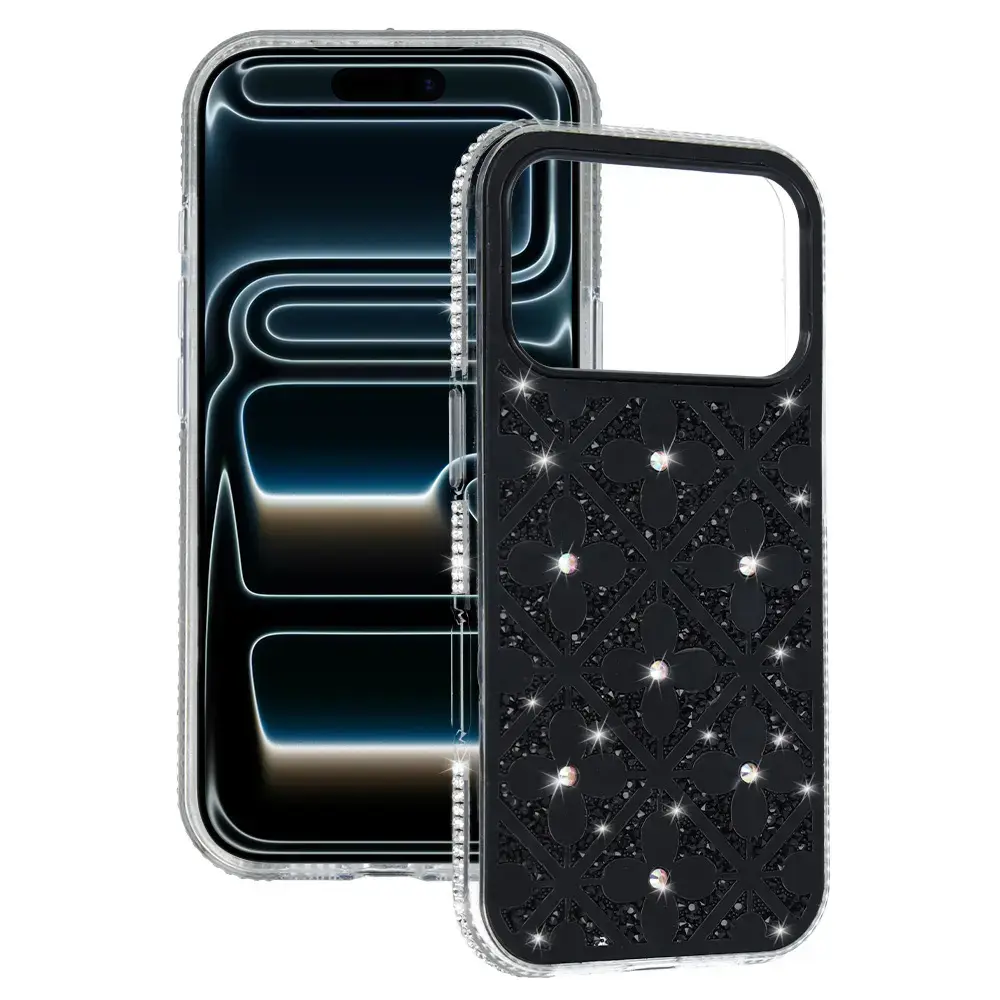 Flower phone case for Samsung Galaxy A17 5G (A176) black