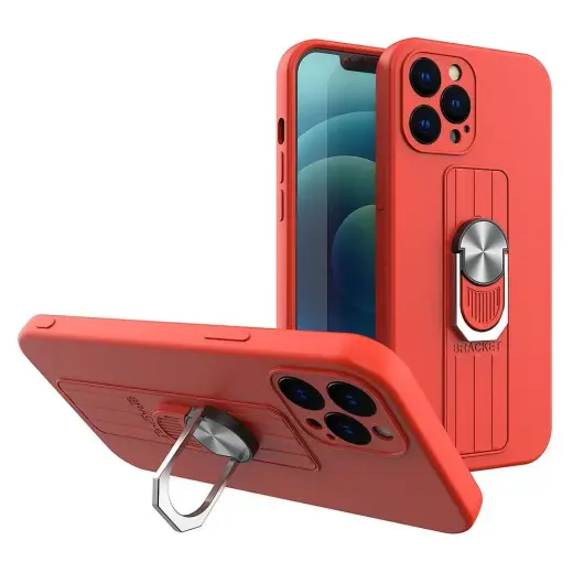 Ring telefono dėklas su stovu Samsung Galaxy A33 5G (A336) raudonas