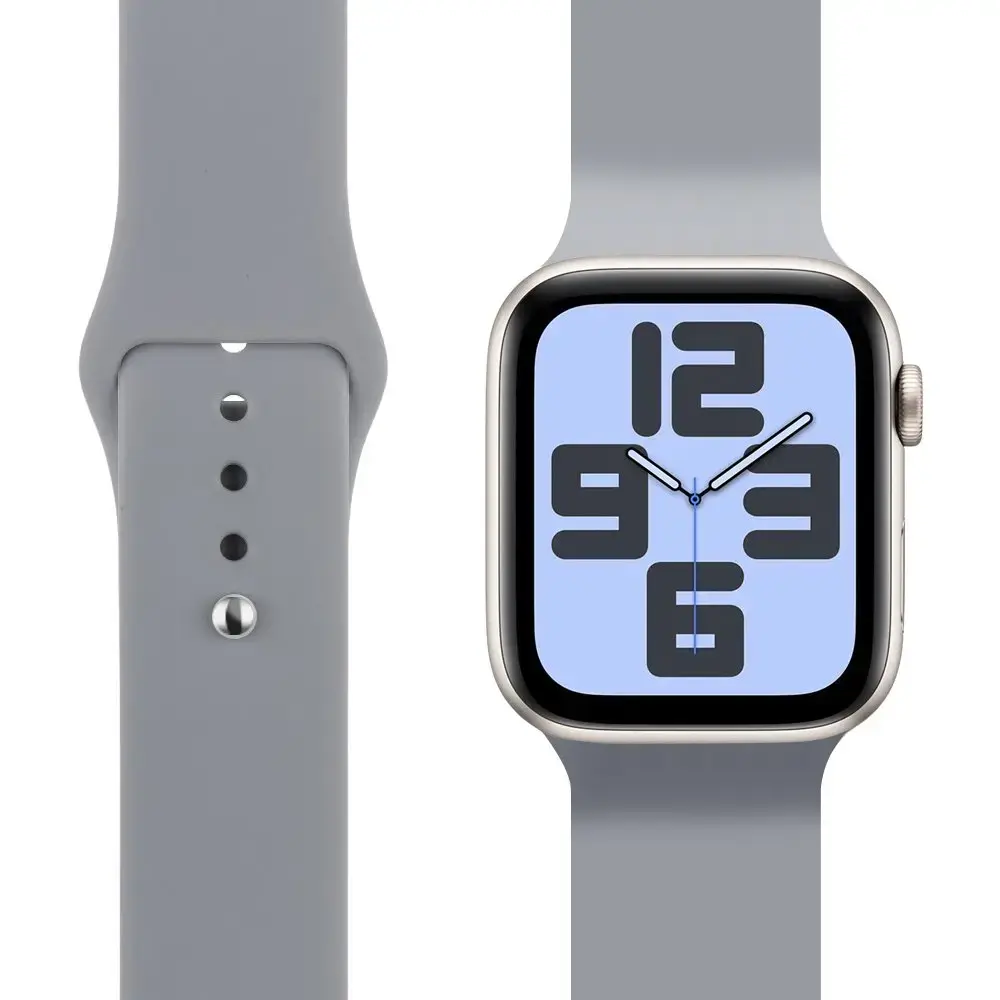 Obal:Me išmaniojo laikrodžio dirželis Apple Watch (42/44/45/46/49 mm) | silikoninis | pilkas