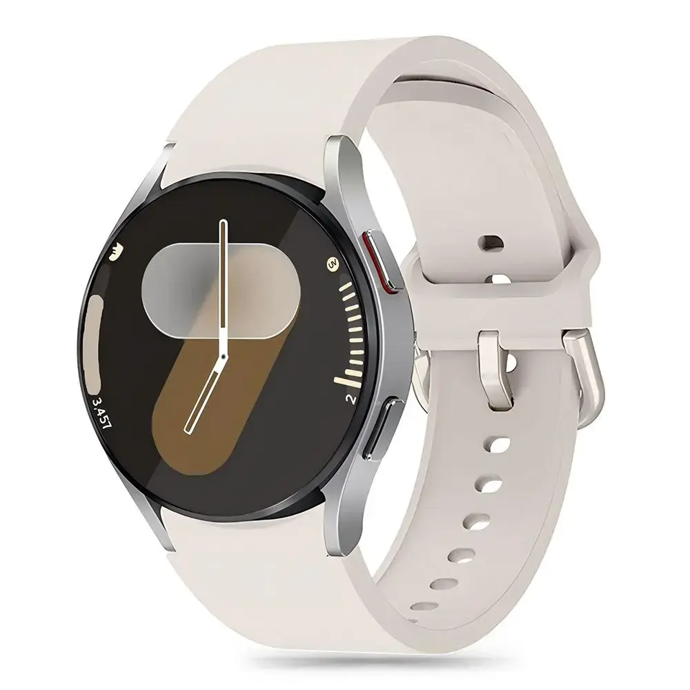 Tech-Protect Silicone ремешок для умных часов Samsung Galaxy Watch 4/5/5 Pro/6/7/FE | силиконовый | бежевый