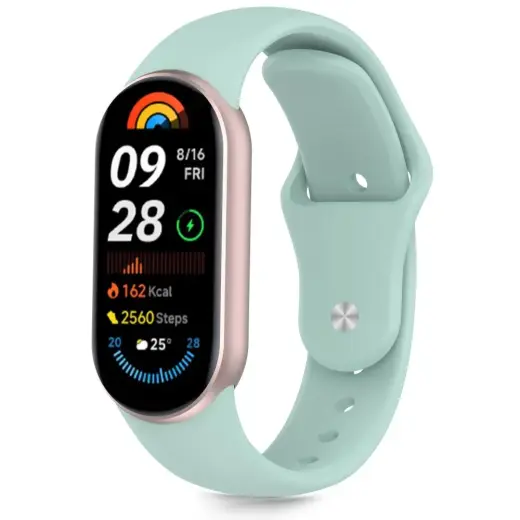 Tech-Protect Iconband Pure viedpulksteņa siksniņa priekš Xiaomi Smart Band 8/9/10 | silikons | zaļa