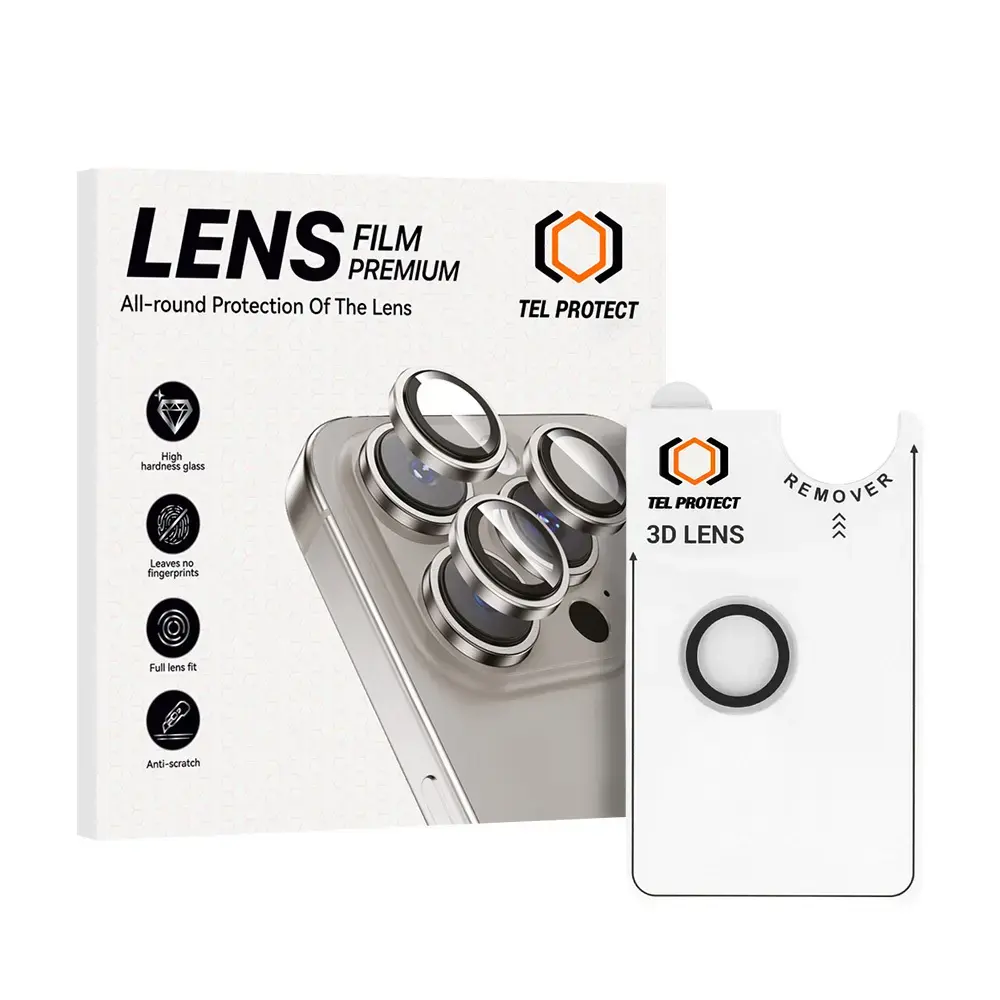 Tempered glass Tel Protect 3D Lens on camera for Iphone 17 Air transparent (lens 1 piece)