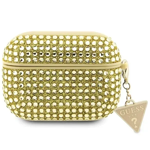 Guess GUAP2HDGTPD AirPods Pro 2 (2022|2023) cover złoty|gold Rhinestone Triangle Charm