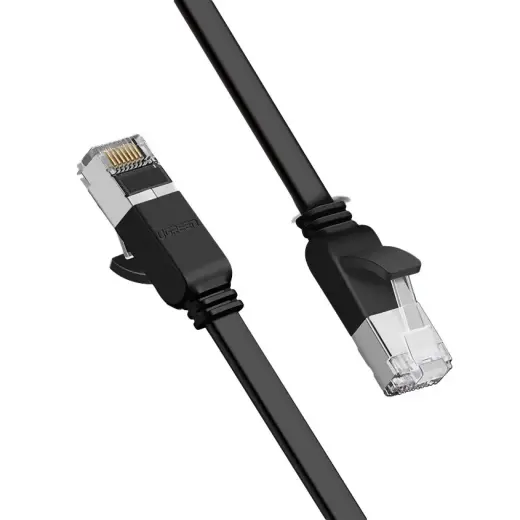 Ugreen 50183 Ethernet LAN tīkla kabelis | Cat6 | UTP | plakans | 1Gbps | 0.5m | melns