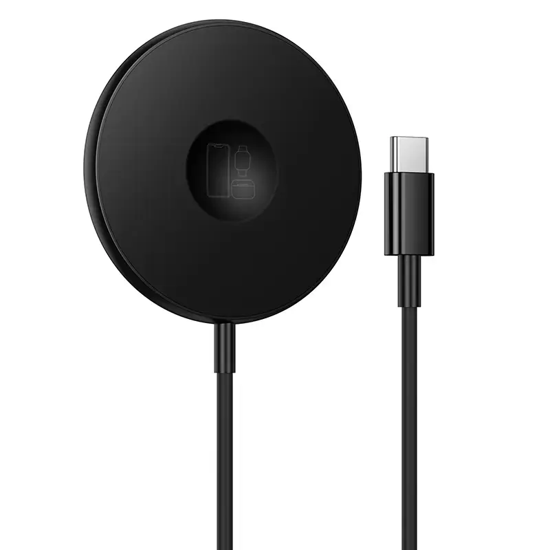 Borofone BQ41 Glory 3-in-1 bezvadu lādētājs | Qi | Saderīgs ar MagSafe | 15W | melns