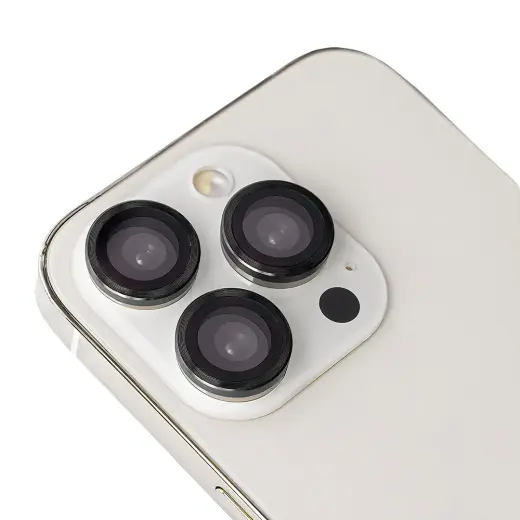 Set of lens glasses for iPhone 13 Mini / iPhone 13 black frame (2 pcs)