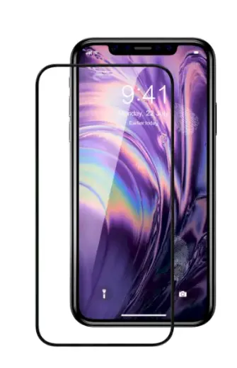Fusion pilnam ekrānam aizsargstikls telefonam iPhone 11 Pro Max melns