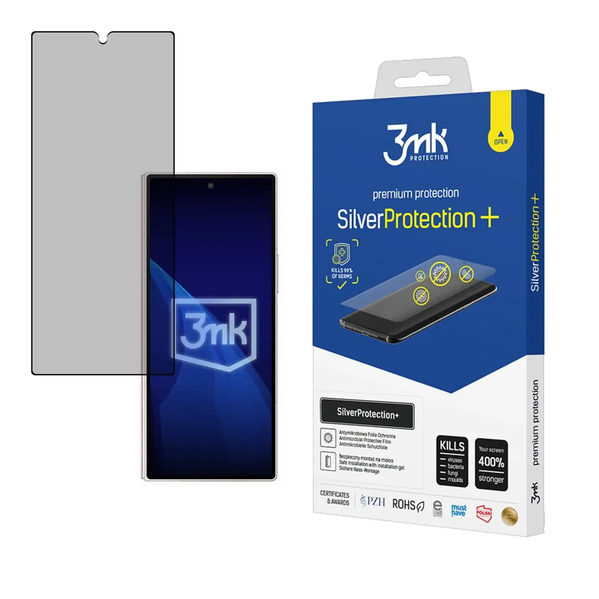 3mk SilverProtection+ aizsargplēve telefona ekrānam Samsung Galaxy Z Fold 6 (F956) (priekšējam ekrānam)