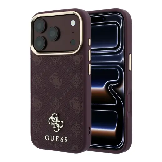 Guess Peony 4G Small Logo maciņš ar MagSafe atbalstu telefonam iPhone 18 Pro | iPhone 17 Pro sarkans