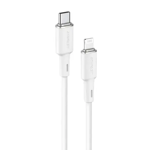 Acefast C2-01 провод для передачи данных и зарядки | MFI | USB-C на Lightning | 30W | 1.2m | белый