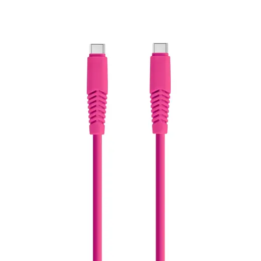 Setty KSC-C-1.5206 data transfer and charging cable | USB-C to USB-C | 20W | 1.5m | pink