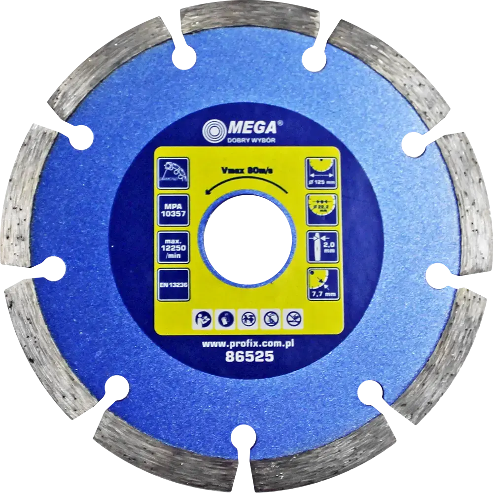 Dimanta disks BSG 125x22mm betonam Mega