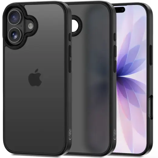 TECH-PROTECT MAGMAT telefono dėklas, skirtas Apple iPhone 17, matinė juoda spalva