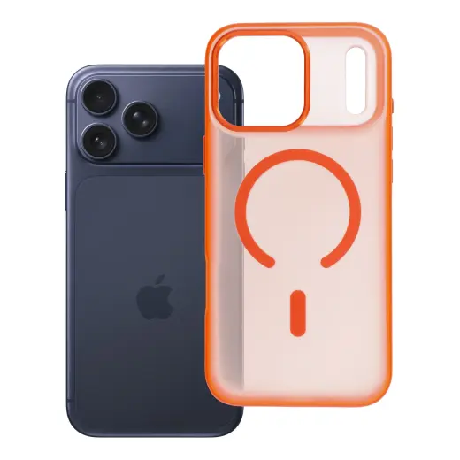 Flexline Mag Cover phone case with MagSafe support for iPhone 17 Pro Max | iPhone 18 Pro Max orange