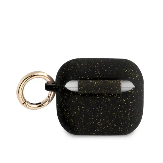 GUA3SGGEK Guess Glitter Printed Logo Silicone Case for Airpods 3 Black