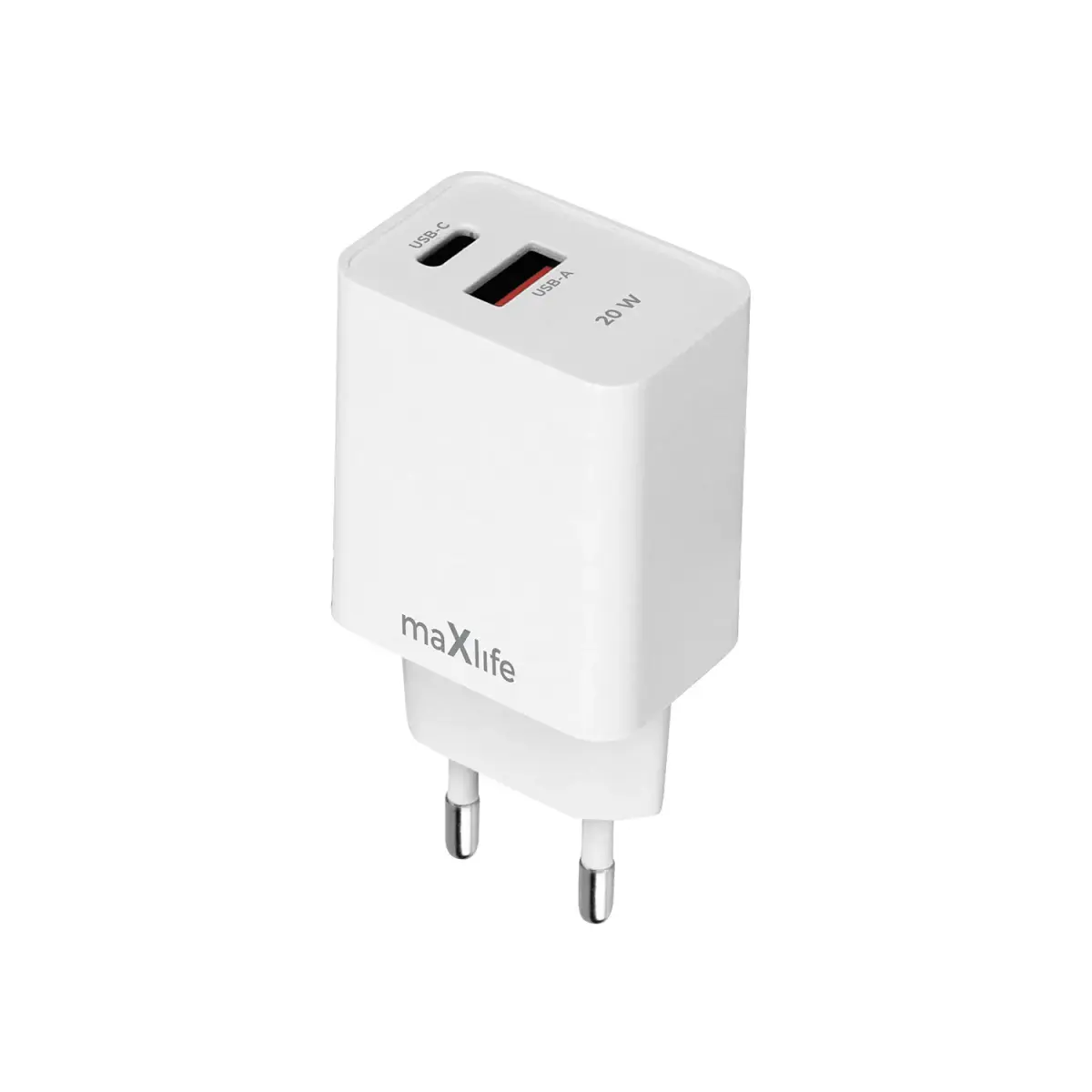 Зарядное устройство Maxlife MXTC-13-20AC | 20W | PD, QC | USB-C, USB-A | белое