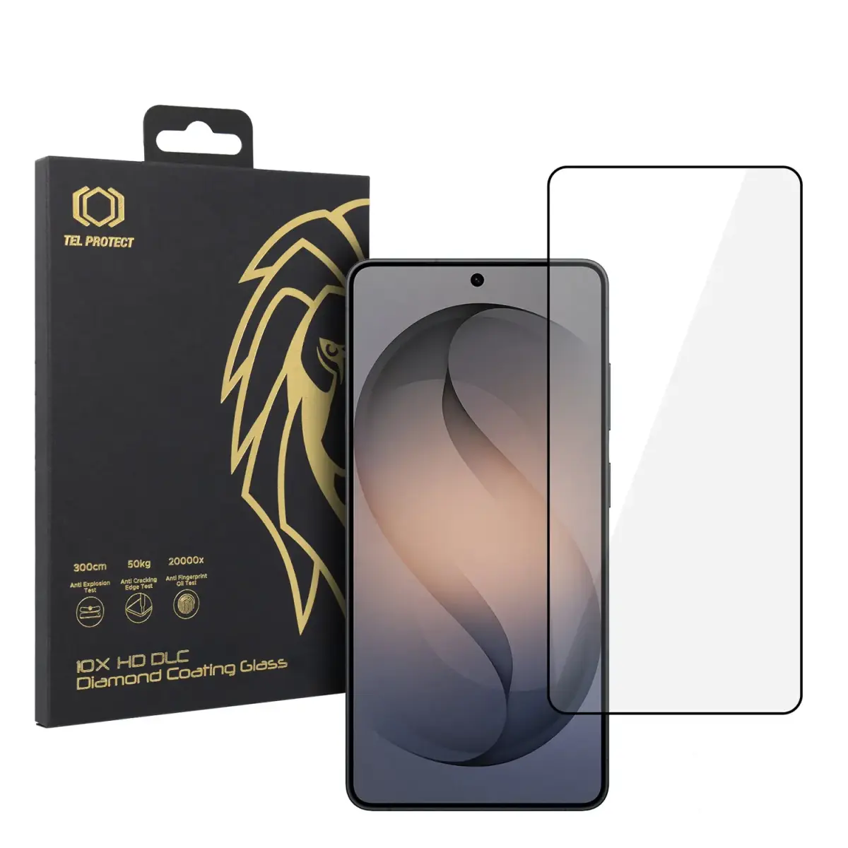 Tel Protect 10X Privacy DLC Diamond Coating aizsargstikls telefona ekrānam Galaxy S26 Ultra (privātuma efekts) (saderīgs ar pirksta nospieduma sensoru)